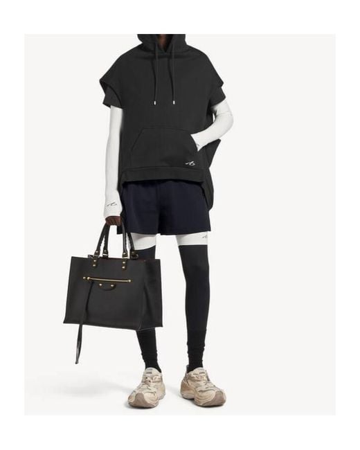 Balenciaga Black Cotton Sleeveless Hoodie for men