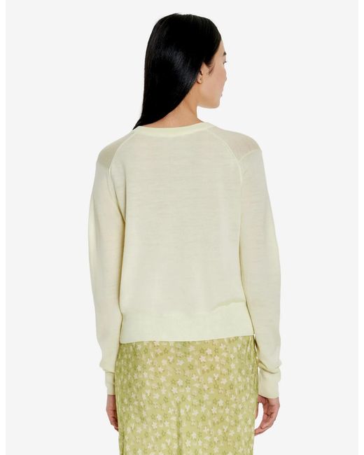 Maison Kitsuné Yellow Maison Kitsuné Baby Fox Patch Knit Cardigan