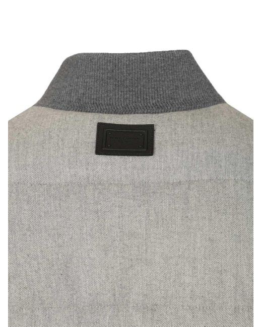 Dolce & Gabbana Gray Reversible Padded Jacket for men