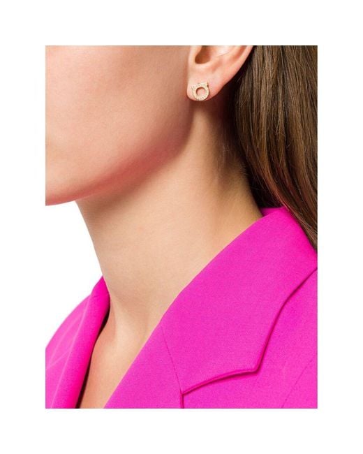 Ferragamo Metallic Ferragamo Small Gancio Embellished Earrings