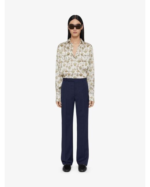 Givenchy Natural Chandelier Printed Long-Sleeved Shirt for men