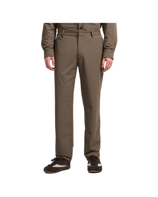 Emporio Armani Gray Straight-Leg Casual Pants for men