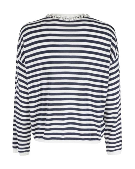 Seventy Blue Long-Sleeved Knitted Cardigan