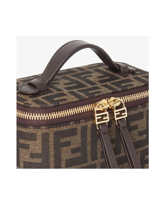 Fendi White Ff Jacquard Mini Crossbody Bag