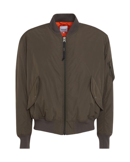 Aspesi Green Zip-Up Bomber Jacket for men