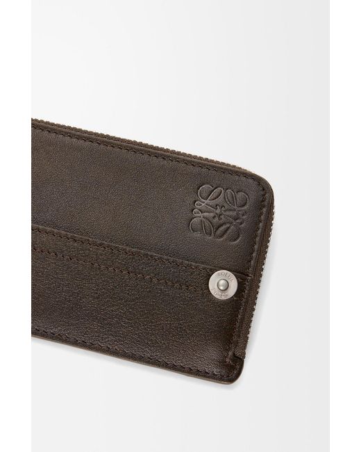 Loewe Brown Zip Coin Cardholder for men