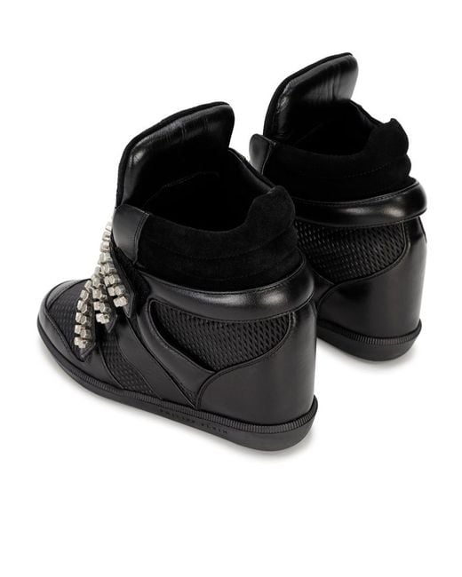 Philipp Plein Black Logo High-Top Casual Shoes