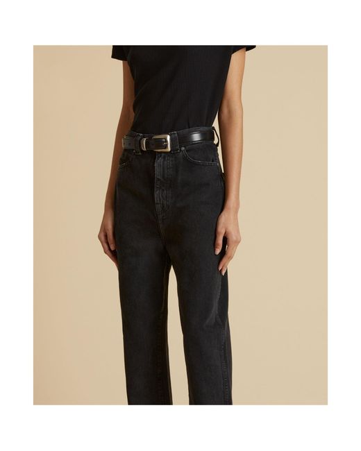 Khaite White Pointed-Tip Buckle-Fastened Belt
