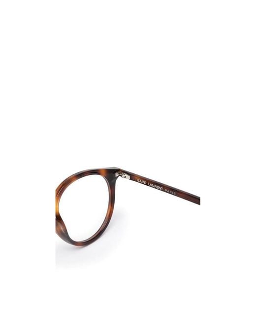 Saint Laurent White Eyewear Round Frame Glasses for men