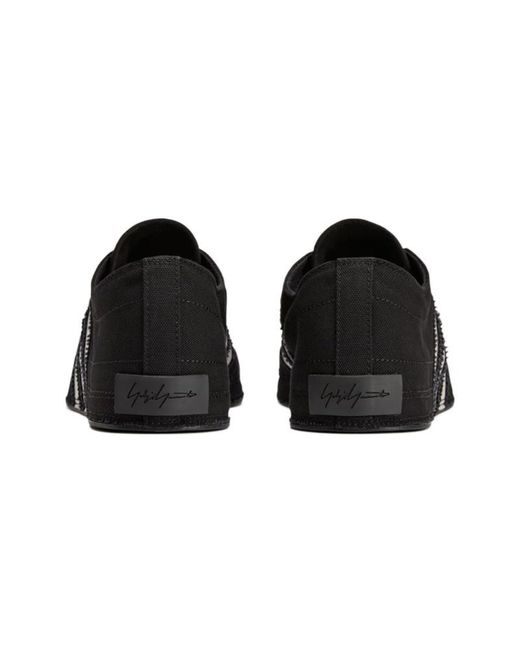 Y-3 Black X Adidas Nissa Lo Stripe-Detail Sneakers for men