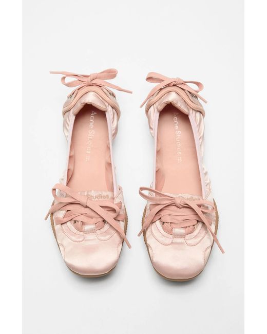 Acne Pink Round-Toe Ballet Flats