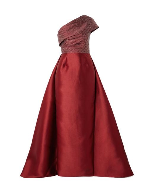 Solace London Red One-Shoulder Dress