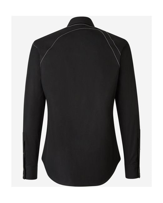 McQueen Black Harness Long Sleeved Shirt for men