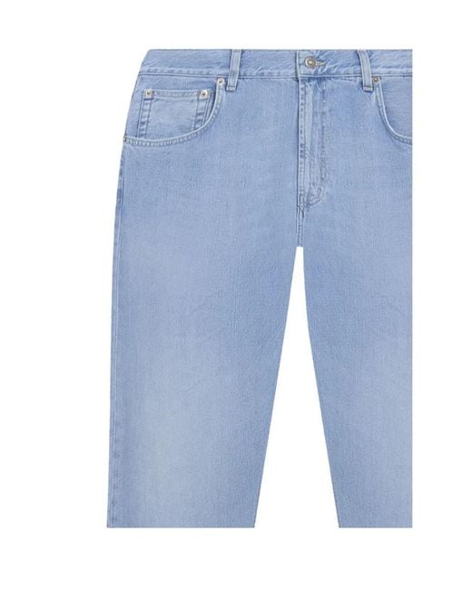 Dondup Blue Cuffed-Hem Denim Jeans for men