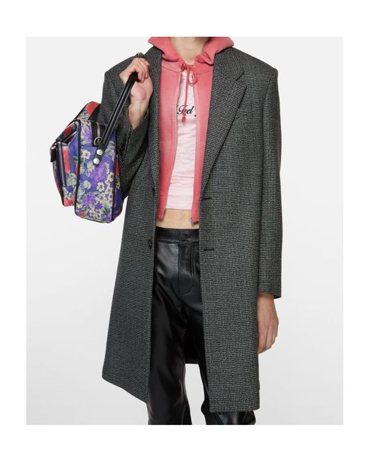 Acne Gray Wool Coat for men