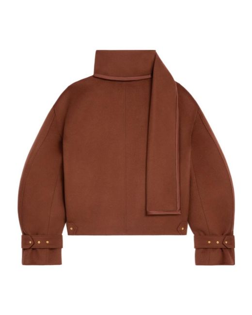 Céline Brown Scarf Jacket