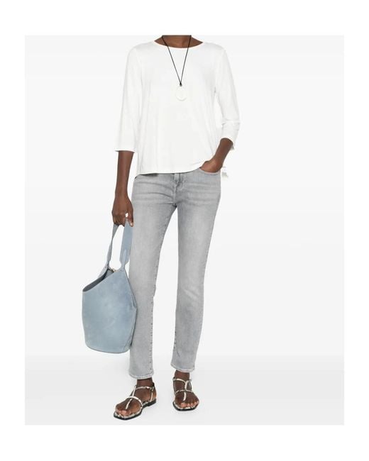 7 For All Mankind Gray Relaxed Skinny Jeans