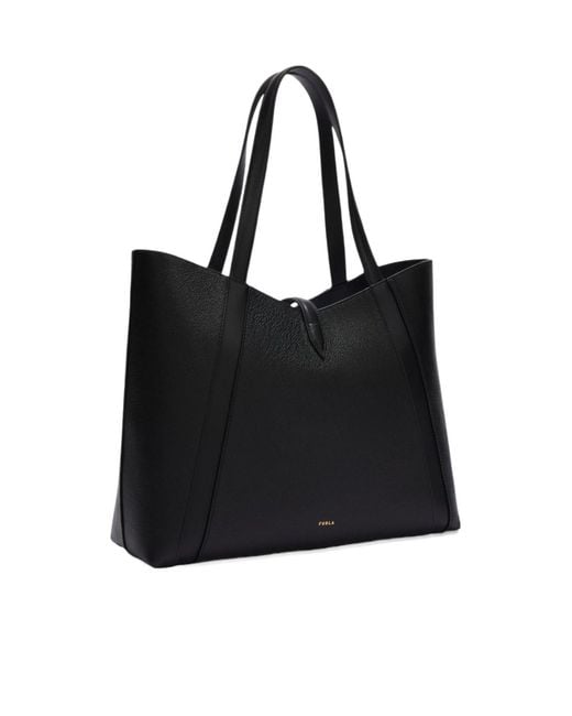 Furla Black Double-Handled Tote Bag