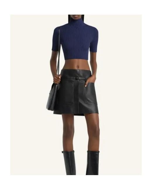 Courreges Blue Logo-Detail Top