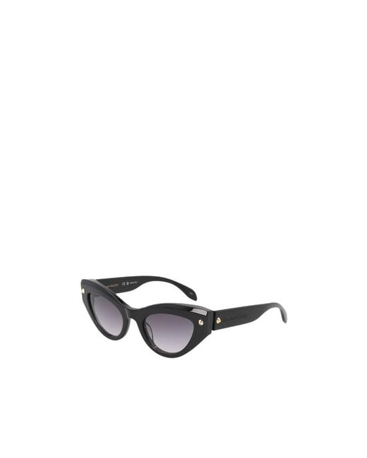 McQueen White Eyewear Cat-Eye Frame Sunglasses