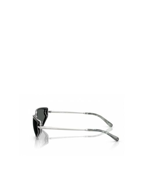 Tory Burch White Geometric Sunglasses