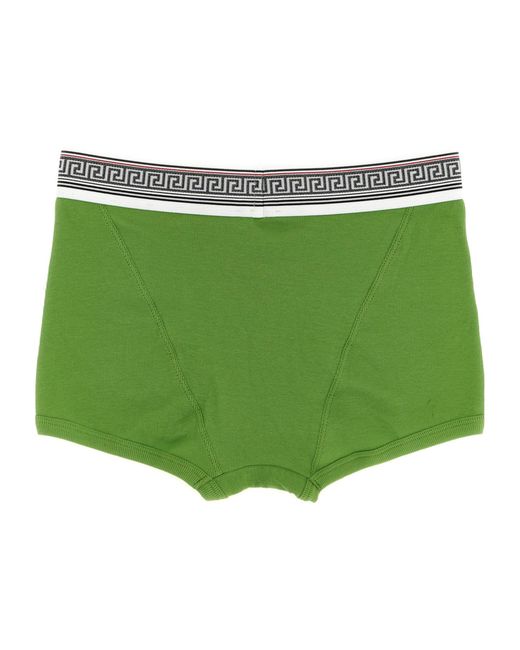 Versace Green Ribbed Stretch Briefs