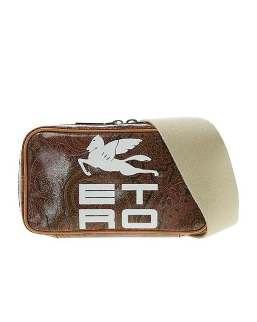 Etro Brown Logo Shoulder Bag