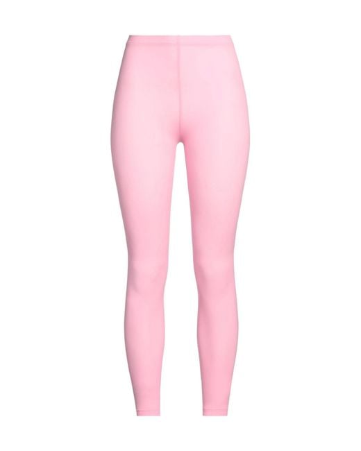 Isabel Marant Pink Solid-Colored Stretch Leggings
