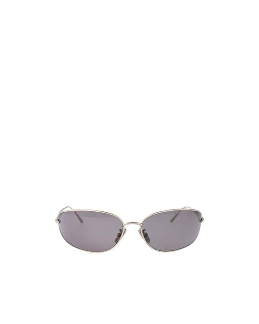 Loewe White Oval Frame Sunglasses