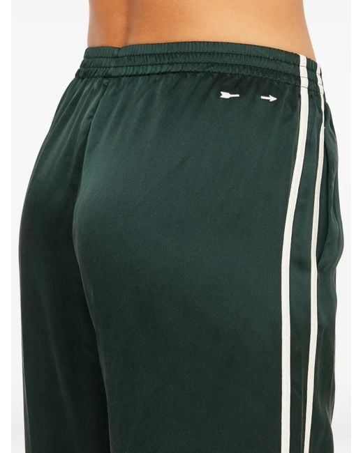 The Upside Green Marnie Wide-Leg Silk Trousers