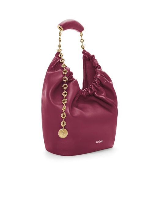 Loewe Purple Chain Handle Shoulder Bag