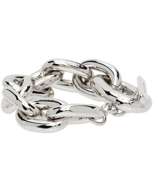 Rabanne White Logo Engraved Bracelet