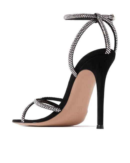 Gianvito Rossi Metallic Embellished Heeled Sandals