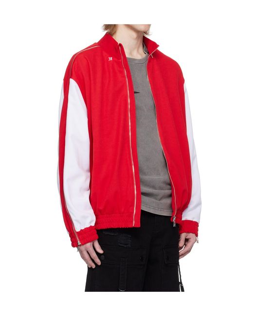 Kusikohc Red Full-Zip Fleece Sports Jacket for men