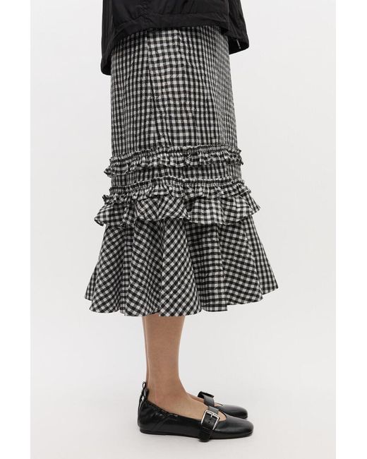 Ganni Black Buckle Strap Ballerinas