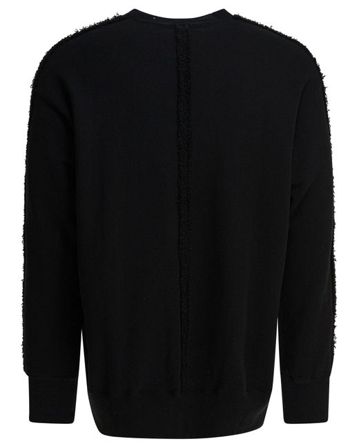 Comme des Garçons Black Comme Des Garçons Homme Frayed Crewneck Sweatshirt for men