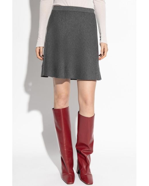Samsøe & Samsøe Gray Salula Ribbed Skirt