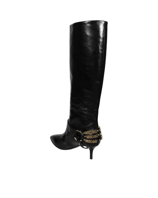 Moschino Black Stiletto Boots