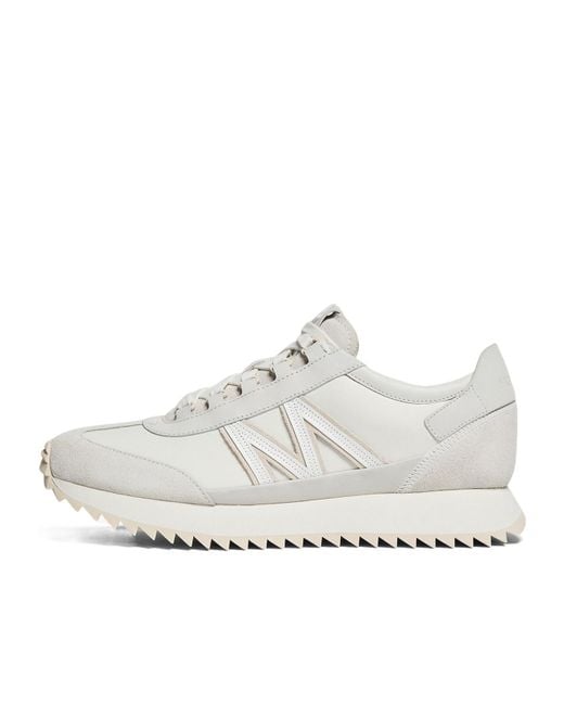 Moncler White Pacey 2 Lace-Up Sneakers for men