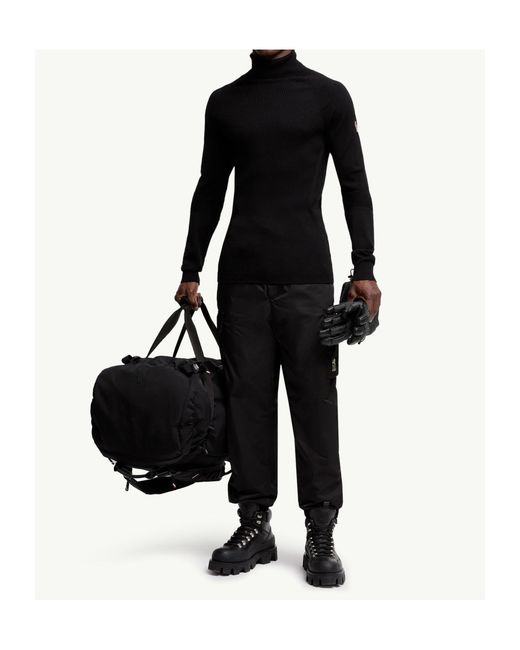 Moncler Black Wool Blend Turtleneck Sweater for men