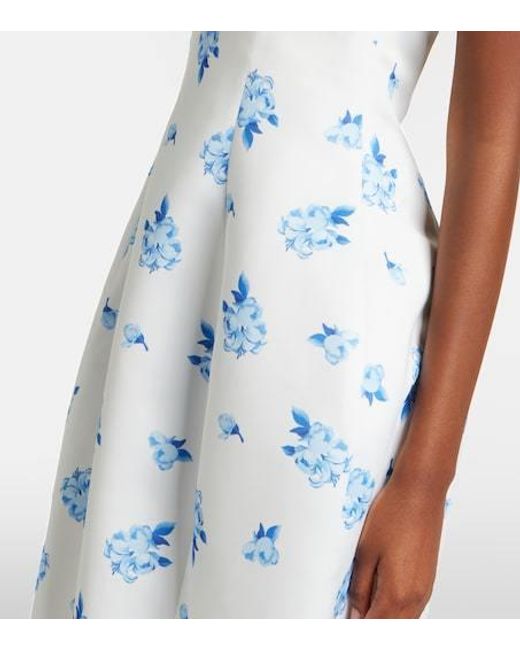 Leo Blue Jessica Floral Bustier Gown
