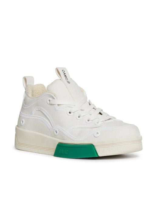 OAMC Green Logo Detailed Low-Top Sneakers for men