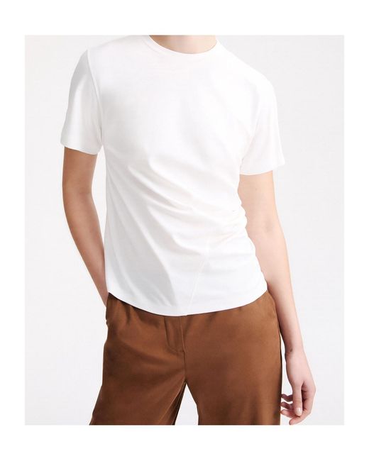 Marella White Asymmetric Hem T-Shirt