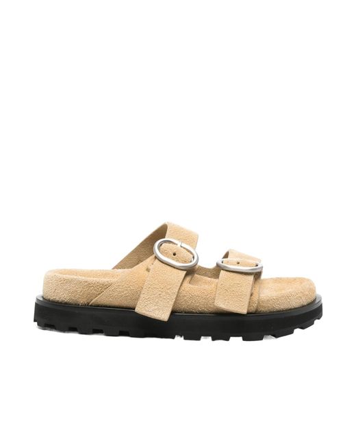 Jil Sander Multicolor Suede Slides