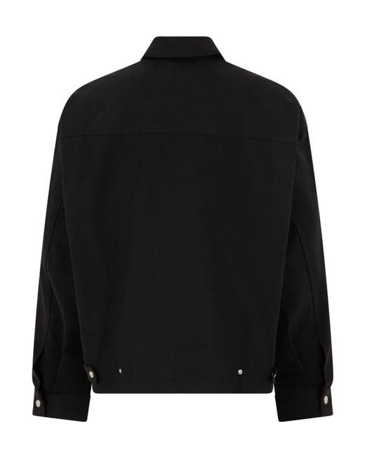 Agolde Black Zip-Front Cotton Shirt for men