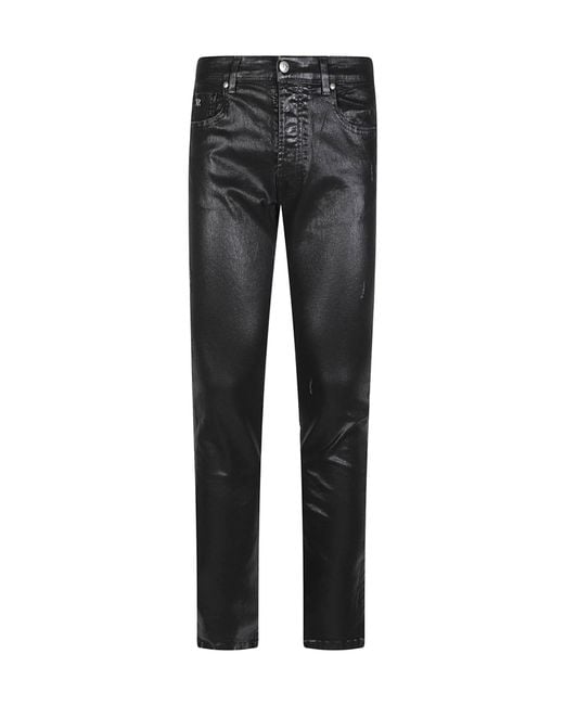 John Richmond Gray Casual Trousers With Belt Loops for men