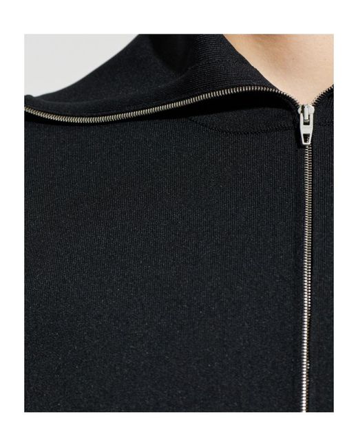 Jil Sander Blue Zipped Collar Sweatshirt for men