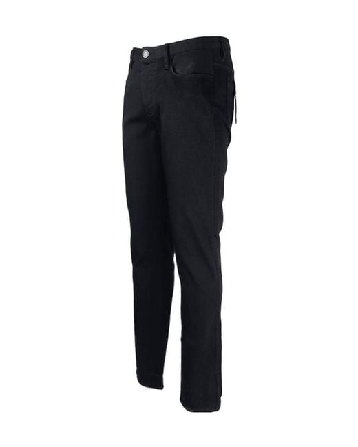 Emporio Armani Blue Logo Plaque Slim-Fit Jeans for men