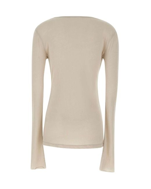 Entire studios Natural Sheer Long Sleeve Knitted Top