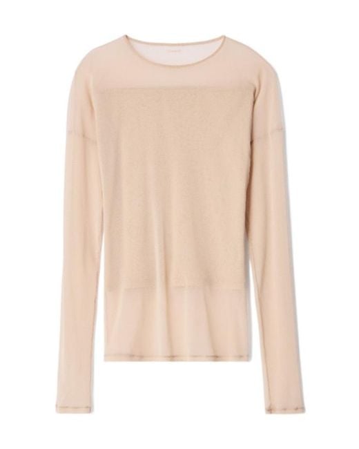 Lemaire Natural Long-Sleeve Ballerina-Style Top